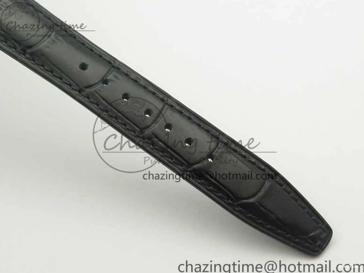 MIROTIME 0518 Portofino Automatic SS TWF 1:1 Best Edition Black Dial on Black Leather Strap A TravelReady 7199